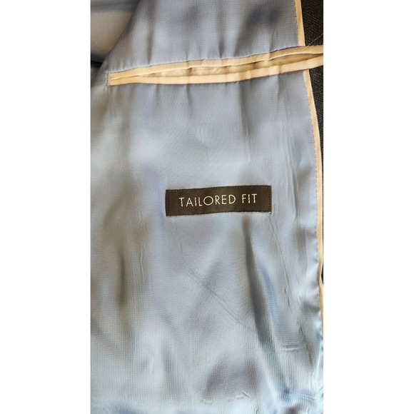 Jos A Bank Mens 50R Navy Blue Linen Wool Blend 2 Button Sport Coat Blazer Jacket - Picture 5 of 10